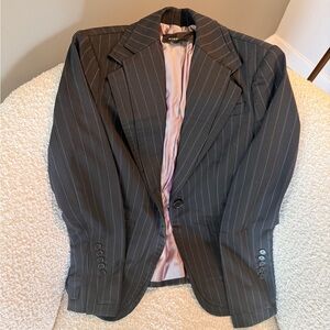 BCBGMaxAzria Charcoal Pinstripe Blazer